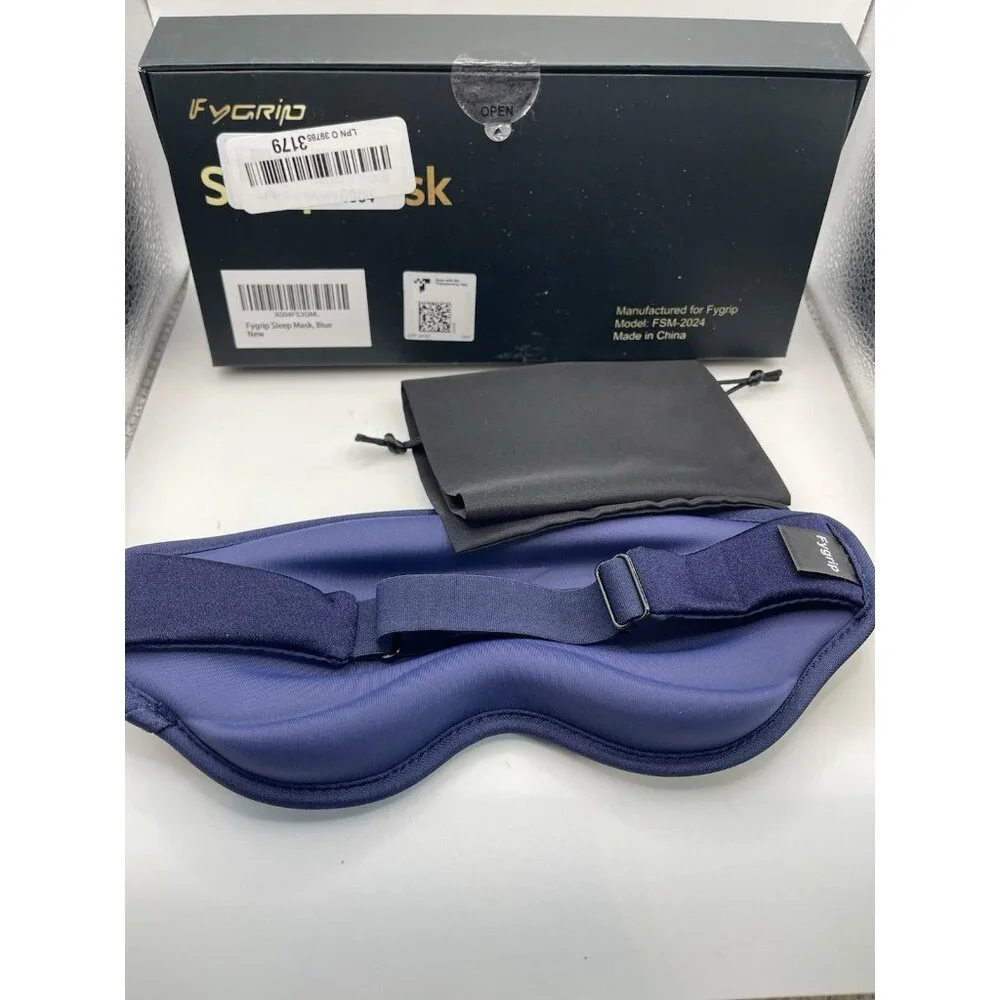3D Navy Blue Unisex Cooling Eye Mask‎ Sleep Mask 100% Pressure-Free Travel New